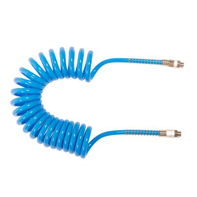 Polyurethane 95 ShA calibrated spiral tubes - with fittings - serie professional