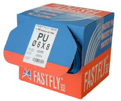 Calibrated tubes FAST FLY™ PU boxes with 10 reels of 10 meters